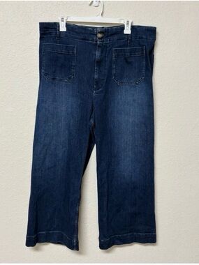 Pilcro Anthropology Collete Relaxed Dark Blue Denim Jeans